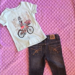 DKNY 3T Jean and Tshirt Set